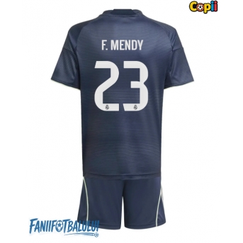 Real Madrid Ferland Mendy #23 Echipament de Fotbal Replică 2025-26 Copii Deplasare (+ Șorturi)